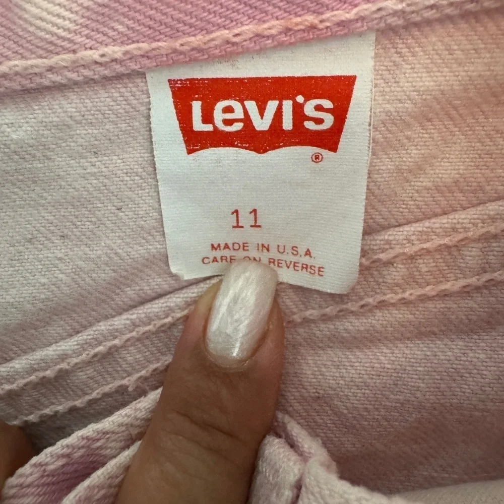 Levi’s vintage Pastel Pink Denim Skirt Sz 11. D10